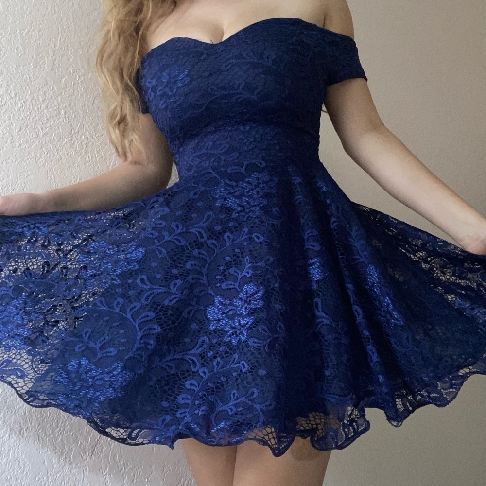 Blue formal dress great condition